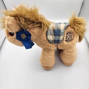 3 Simple Words Piccoli Tan Horse Blue Ribbon Kentucky Derby Plush Toy 13"